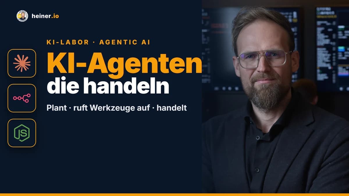 KI-Agenten für Unternehmen — Software, die plant, Werkzeuge nutzt und handelt (kein Chatbot); André Heiner, AI Engineer Rhein-Main (heiner.io)