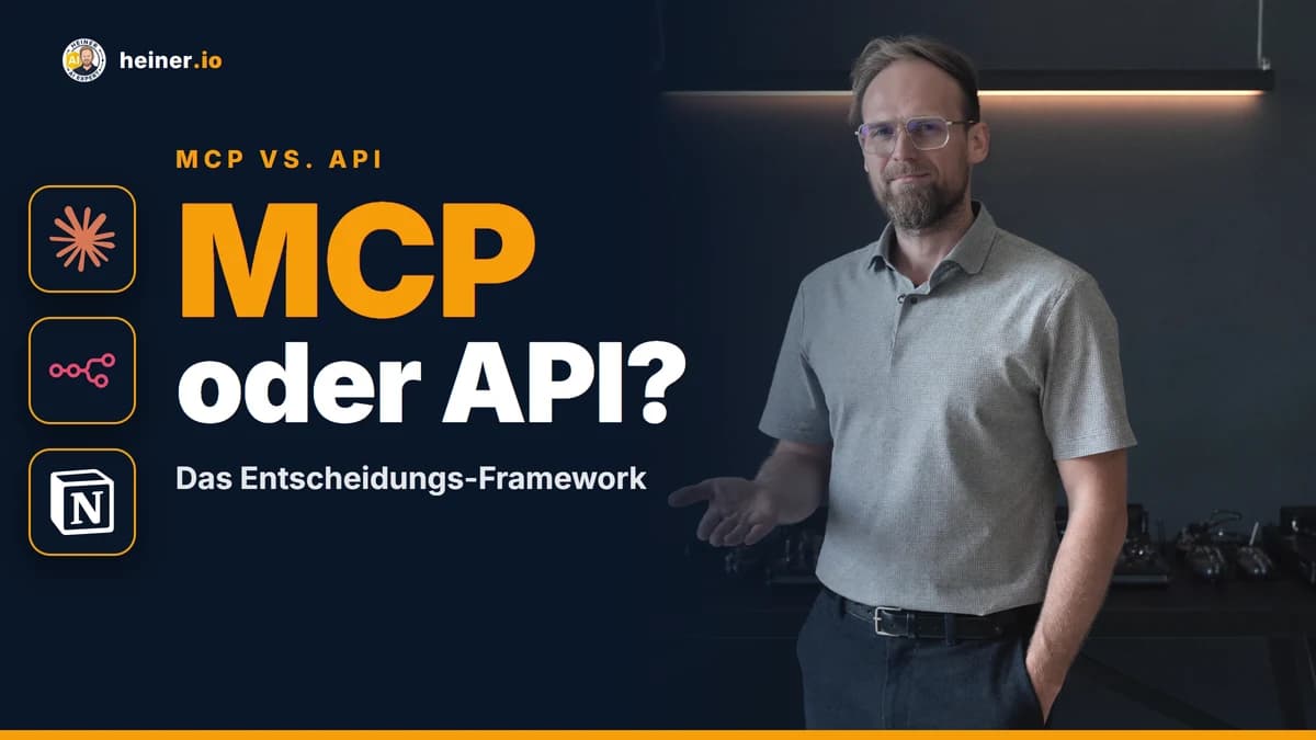 MCP vs. API — wann das Model Context Protocol, wann eine normale API: das Entscheidungs-Framework (heiner.io)