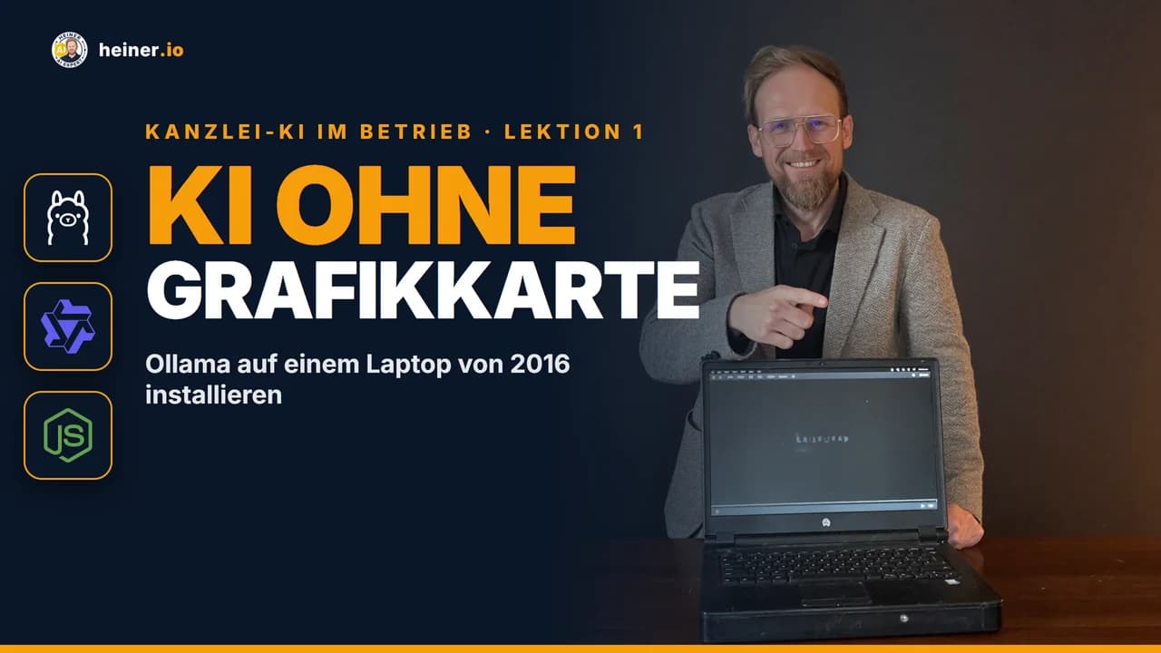 Titelbild Lektion 1: Lokale KI ohne Grafikkarte installieren