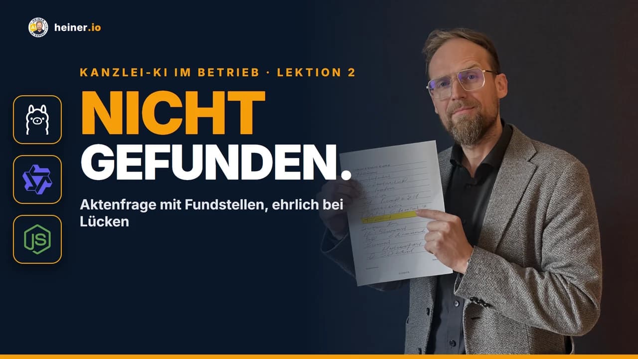 Titelbild Lektion 2: Aktenfrage mit Fundstellen