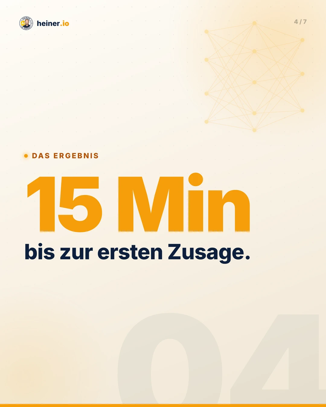 Beispiel-Slide 4 von 7 — heiner.io LinkedIn-Karussell zur AZAV-Akquise