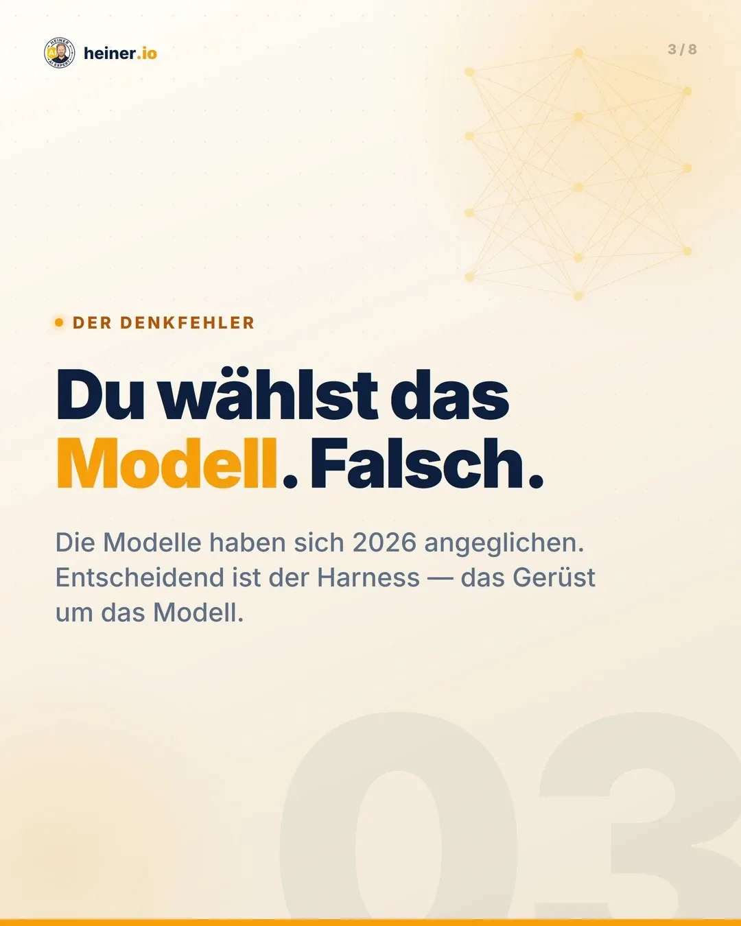Slide 3 von 8 — KI-Coding-Agents-Vergleich 2026 als LinkedIn-Karussell aus der heiner.io Karussell-Fabrik
