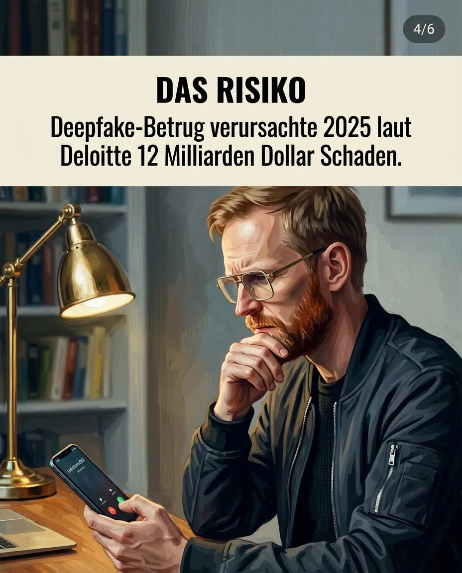 Beispiel-Slide 4 von 6 aus der Karussell-Fabrik — gemaltes KI-Karussell im heiner.io-Stil