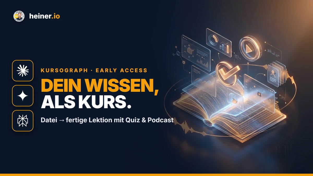 Kursograph — aus Wissen wird ein fertiger interaktiver Kurs mit Quiz und Podcast