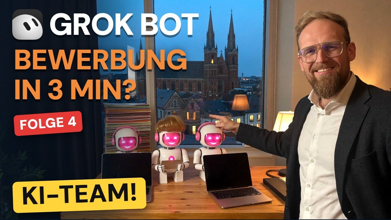 Grok Bot Team: 3 KI-Bots machen eine Bewerbung, reichen 20 $?