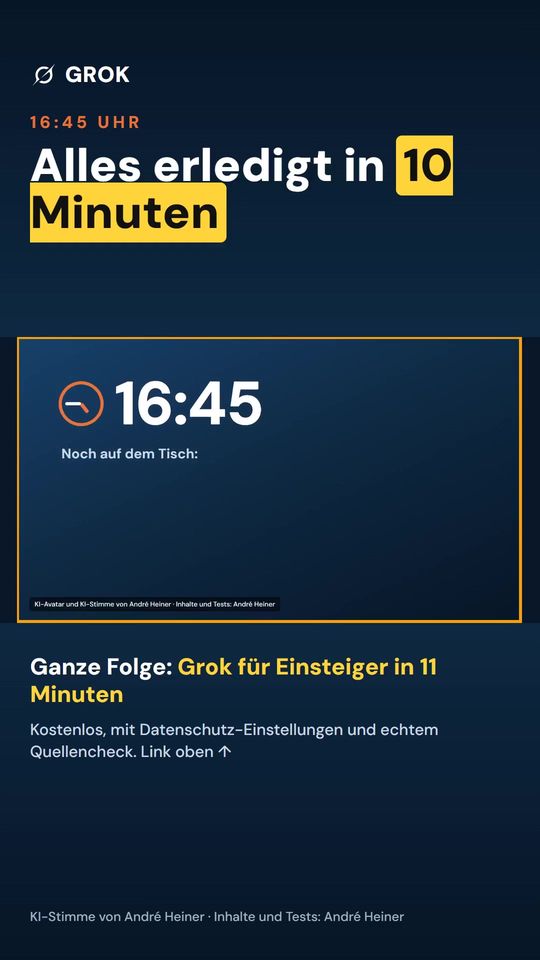 16:45, alles erledigt