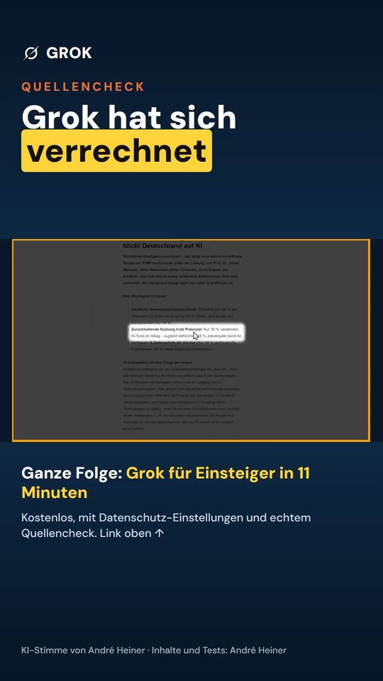 Grok hat sich verrechnet